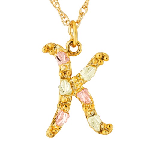 Black hills gold initial necklace on sale